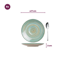 Cosy & Trendy Koffieschotels Turbolino Blauw ø 17 cm - 6 stuks