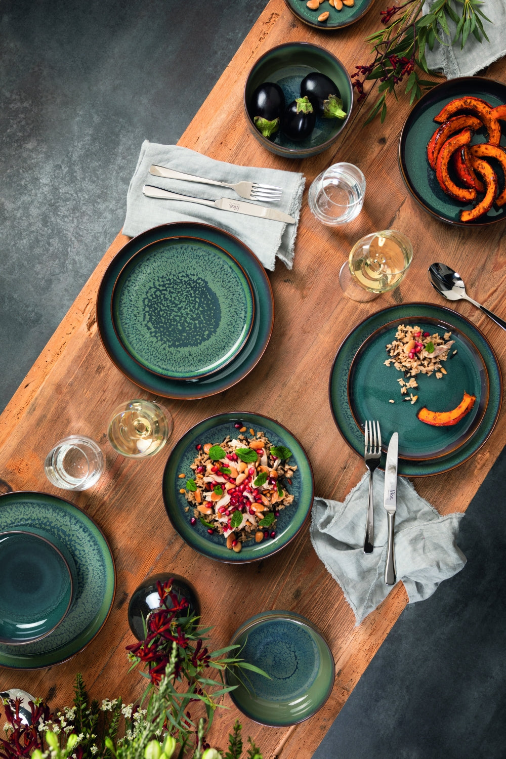 Villeroy & Boch Serviesset Crafted - Breeze Grijs - 6-delig / 2 personen - 2x kopjes, 2x kommen en 2x ontbijtborden