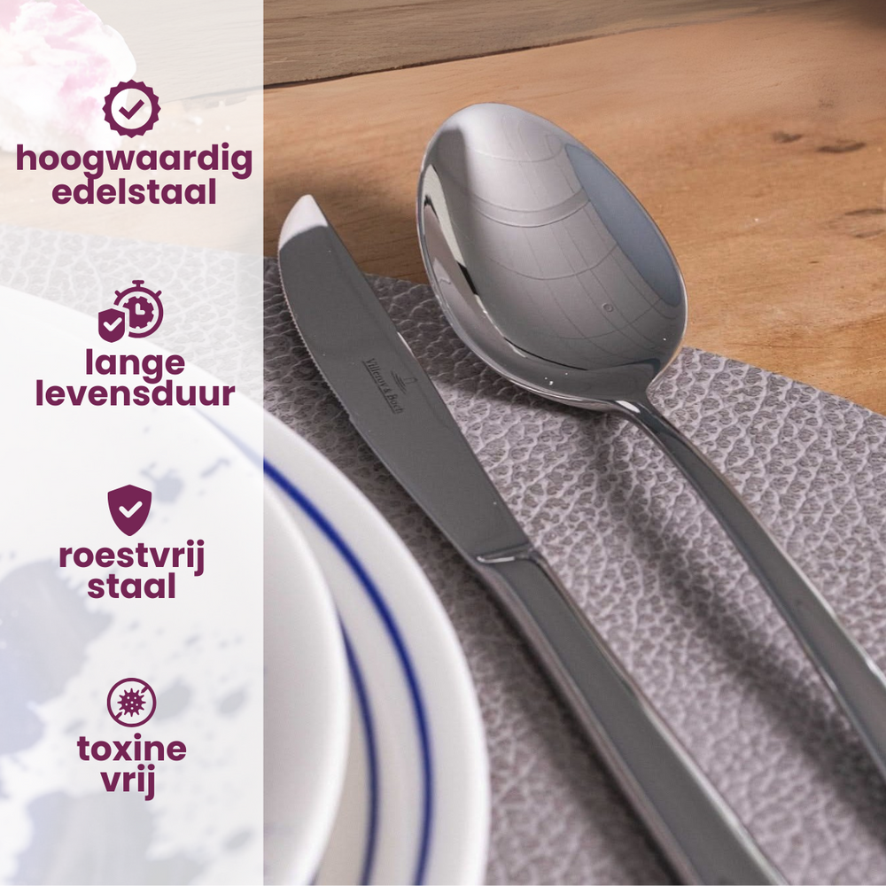 Villeroy & Boch Bestekset Piemont - RVS - 48-delig / 12 personen