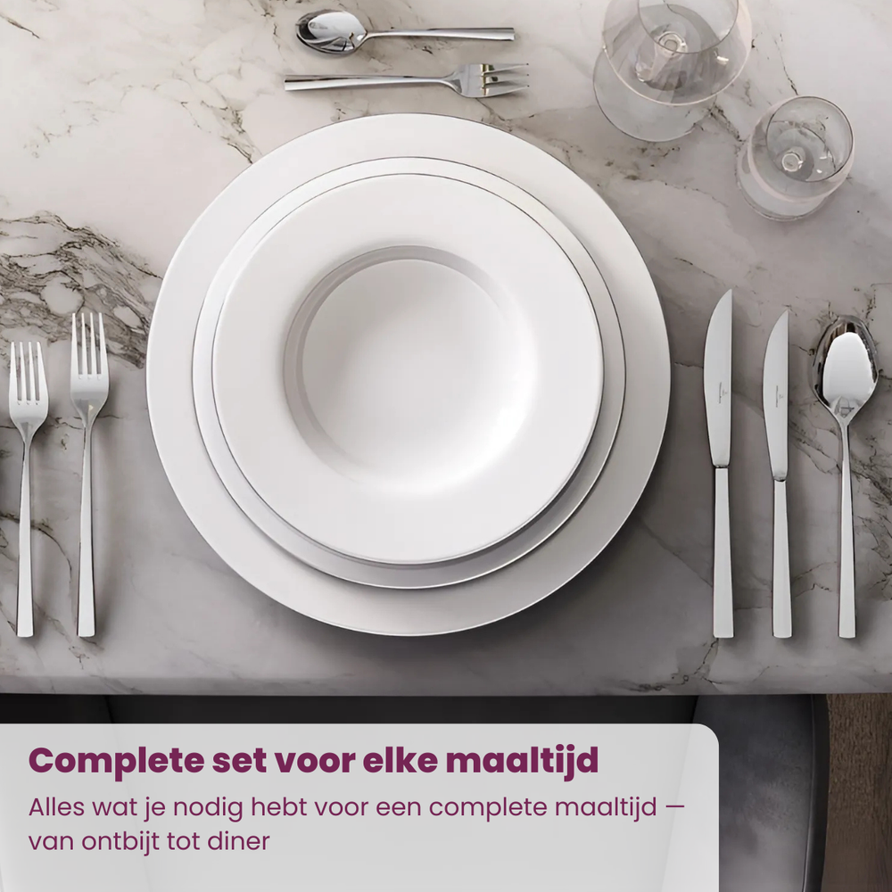 Villeroy & Boch Bestekset Piemont - RVS - 48-delig / 12 personen