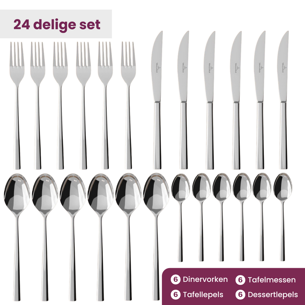 Villeroy & Boch Bestekset Piemont - 24 delig / 6 personen