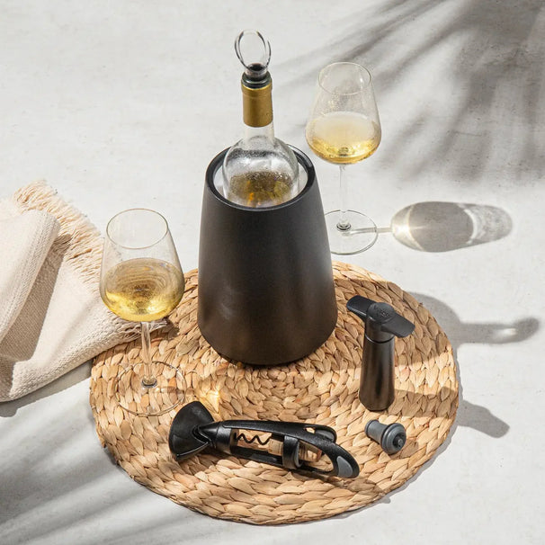 Vacu Vin Wijnset Elegant - Zwart - 5 delige set