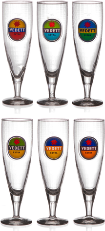 Verres à bière sur pied Vedett Extra - 330 ml - 6 pièces