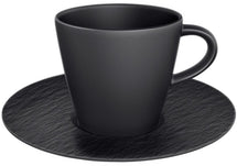 Villeroy & Boch Tasse à café et soucoupe Manufacture Rock - Noir - 160 ml