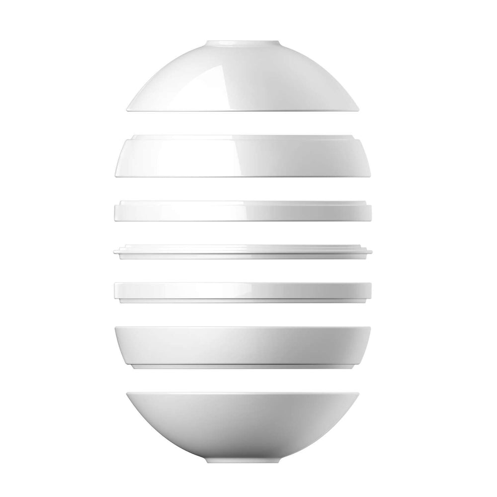 Villeroy & Boch Serviesset La Boule - Wit 7-delig / 2 personen - 2x kom, 2x schaal, 2x universeel bord, 1x serveerschaal