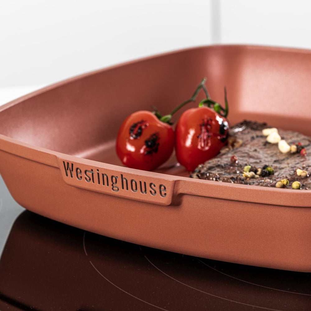 Westinghouse Grillpan Performance - Rebel Red - 28 x 28 cm - standaard anti-aanbaklaag