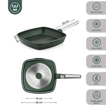 Westinghouse Grillpan Performance - Gracious Green - 28 x 28 cm - standaard anti-aanbaklaag