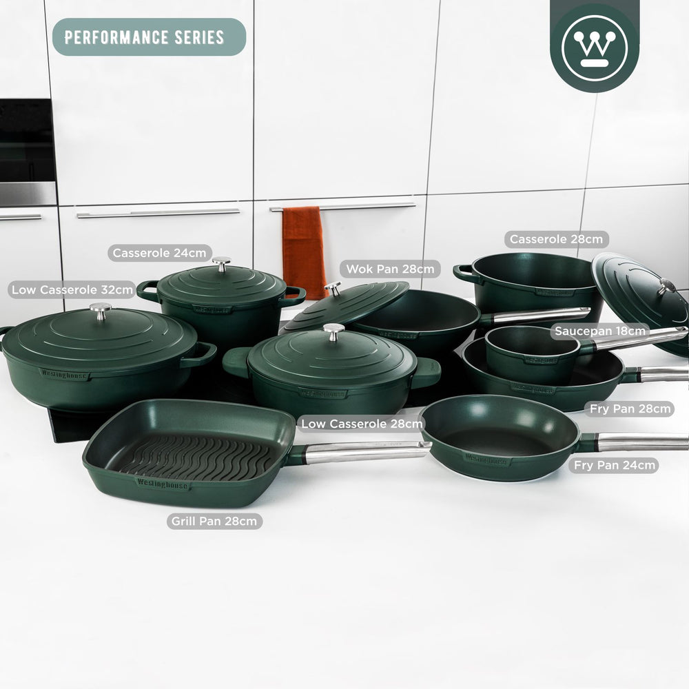 Westinghouse Grill Pan Performance - Gracious Green - 28 x 28 cm - revêtement antiadhésif standard