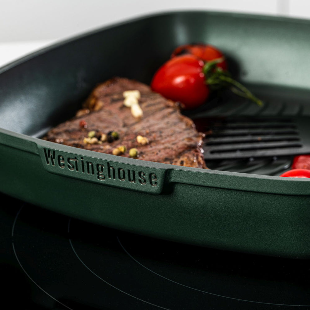 Westinghouse Grill Pan Performance - Gracious Green - 28 x 28 cm - revêtement antiadhésif standard