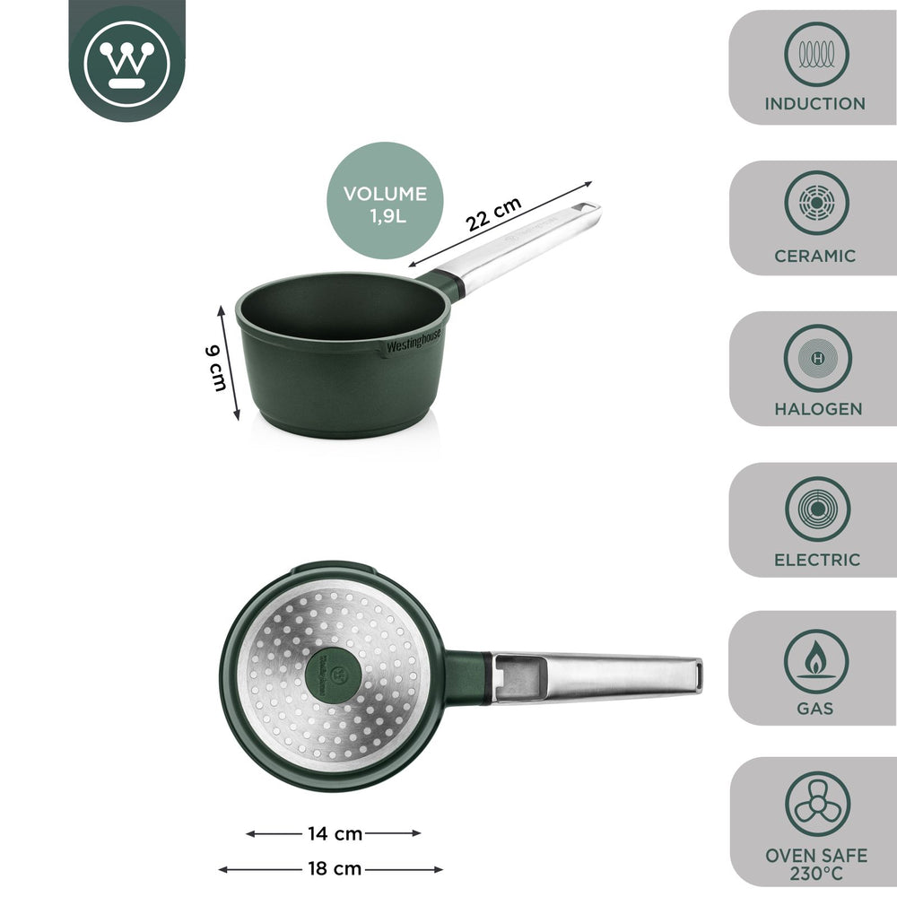 Westinghouse Casserole Performance - Gracious Green - ø 18 cm / 1,9 litres