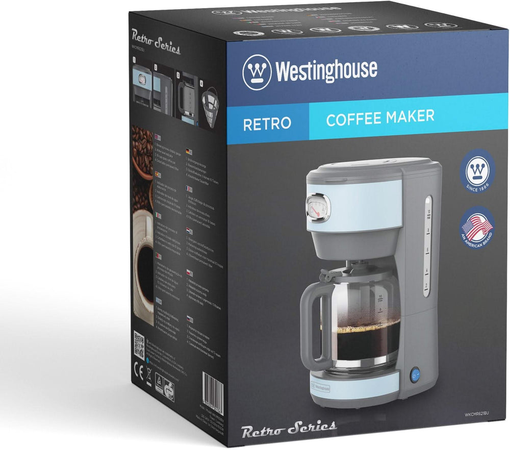 Westinghouse Cafetière à filtre Retro Collections - 1000 W - bleu - WKCMR621BU