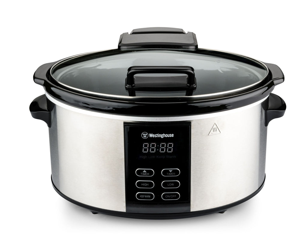 Westinghouse Slowcooker - pot en céramique amovible - acier inoxydable - 6 litres - WKSC65