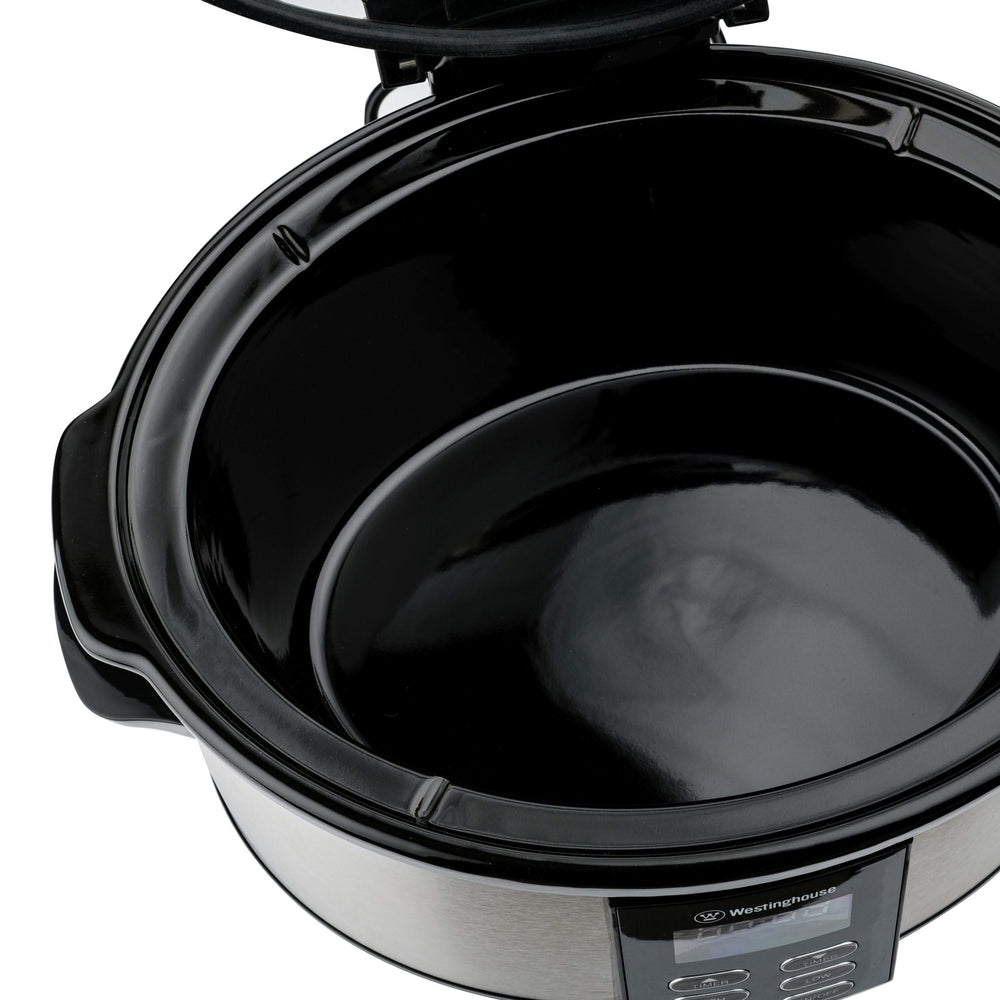 Westinghouse Slow Cooker - casserole en céramique amovible - acier inoxydable - 6 litres - WKSC65