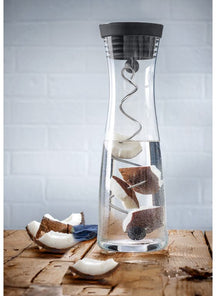WMF Basic Waterkaraf - Drupvrij - Incl. Fruitfilter - Zwart / Zilver - 1.5 liter