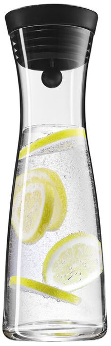 WMF Basic Waterkaraf - Drupvrij - Incl. Fruitfilter - Zwart / Zilver - 1.5 liter