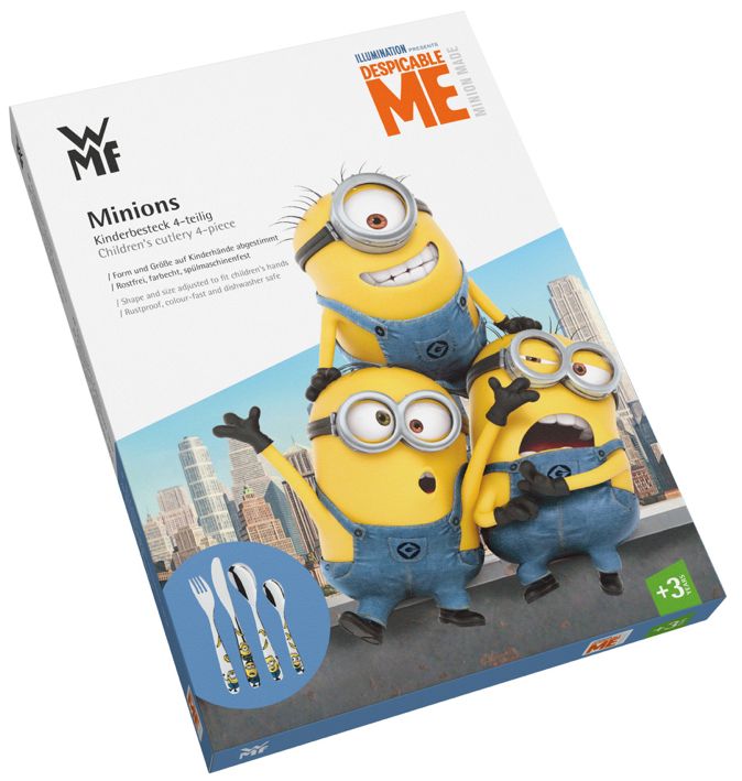 WMF Kinderbestek Minions 4 delig