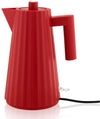 Alessi Waterkoker Plissé - droogkookbeveiliging - Rood - Michele de Lucchi - 1.7 liter - MDL06 R