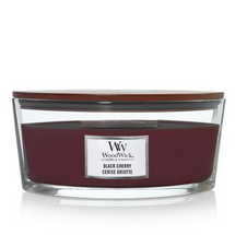 Bougie Parfumée WoodWick Ellipse Cerise Noire - 9 cm / 19 cm