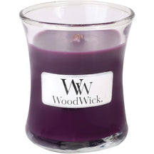 WoodWick Geurkaars Small Spiced Blackberry - 8 cm / ø 7 cm - Geurkaars in Glas - Houten Lont