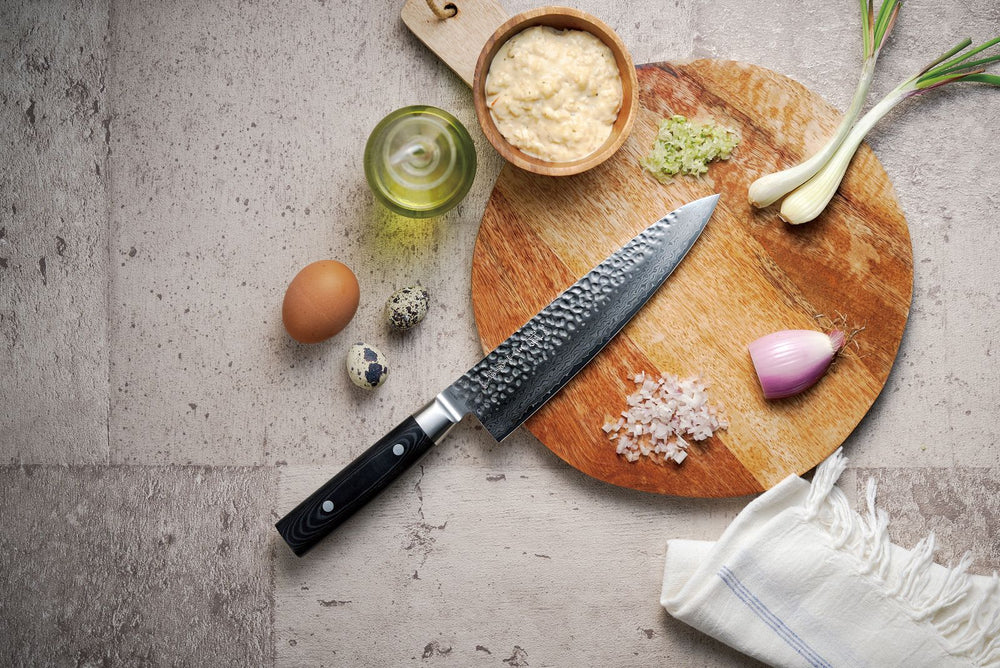 Yaxell Koksmes Zen 20 cm - 37 laags roestvrij damast staal - canvas Micarta heft