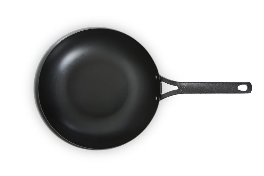 Poêle à wok BK / Wokarang en acier noir - ø 30 cm / 2,6 litres - Sans revêtement antiadhésif