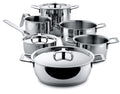 Batterie de cuisine Alessi Pots&amp;Pans - AJM100S9 - 6 pièces - par Jasper Morrison