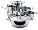 Batterie de cuisine Alessi Pots&Pans - AJM100S9 - 6 pièces - par Jasper Morrison