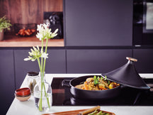 Alva Tajine Nori Gietijzer ø 28 cm 3 liter + Gratis Leren Handvaten - geëmailleerde anti-aanbaklaag