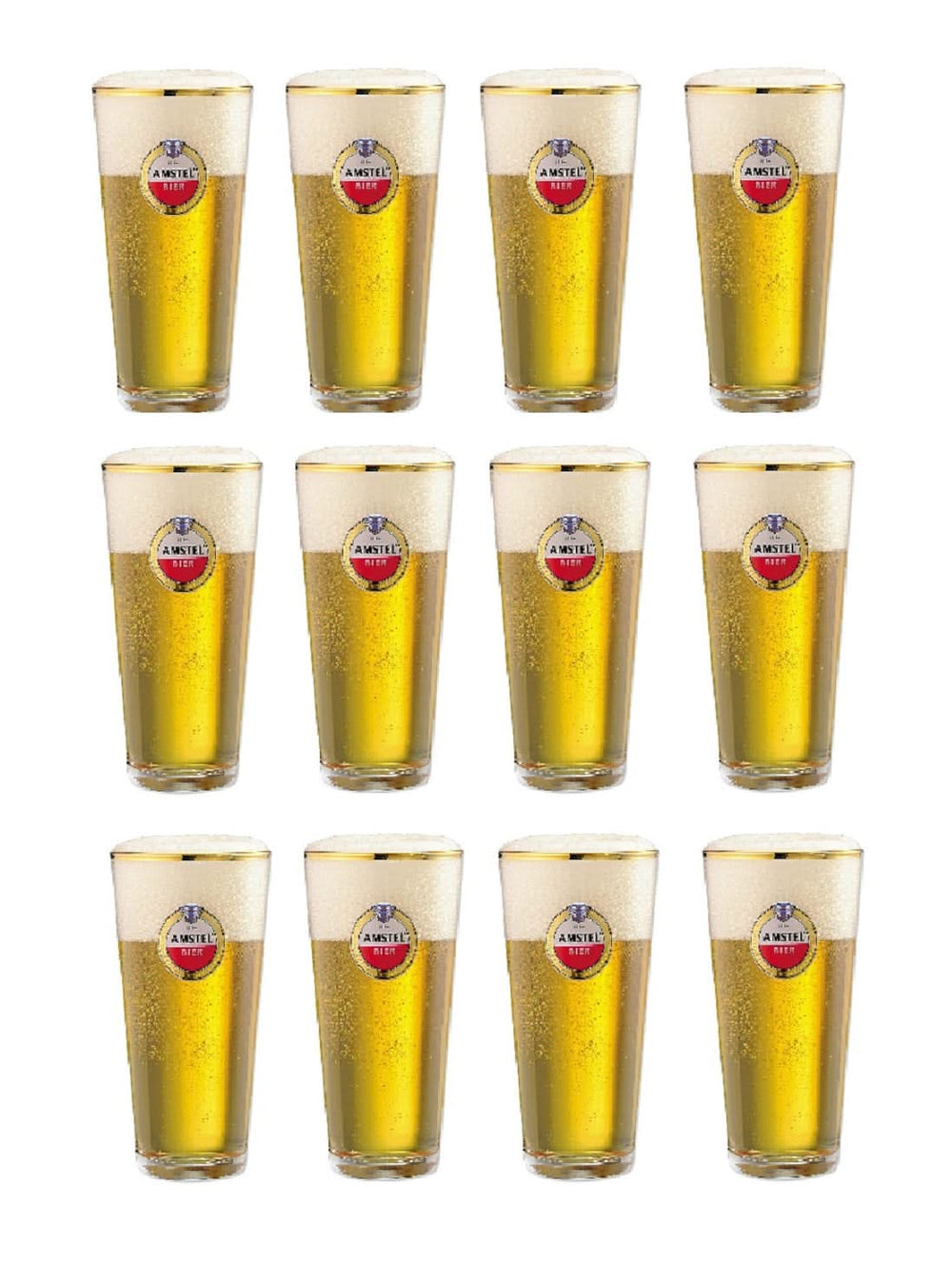 Vase en verre à bière Amstel - 250 ml - 12 pièces