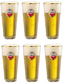 Vase en verre à bière Amstel - 250 ml - 6 pièces