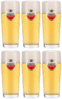 Verres à bière Amstel / Sifflet - 180 ml - 6 pièces