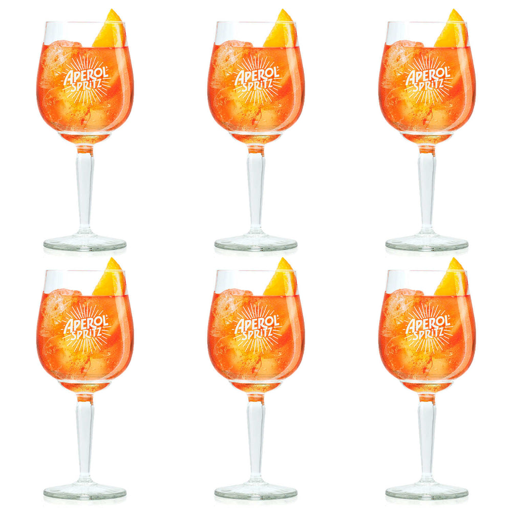 Aperol Spritz Glazen - 450 ml - Officeel Glas - 6 stuks