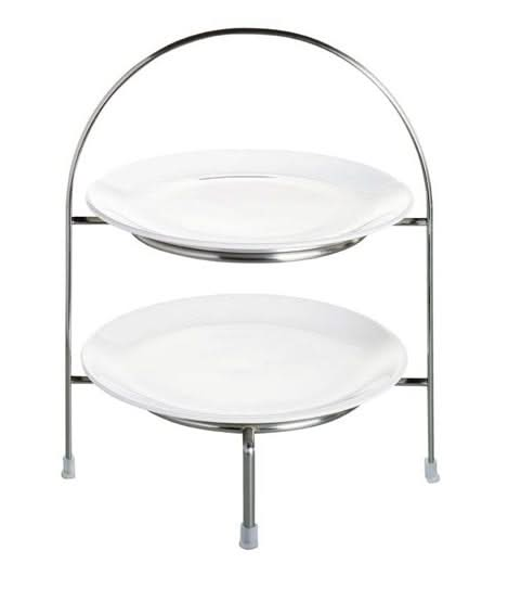 ASA Selection Etagere / Serving Tower A Table - Argent - ø 21 cm - 2 niveaux