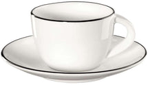 ASA Tasse à Expresso et Soucoupe A Table Ligne Noire 70 ml