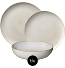 ASA Selection Serviesset Saisons - Sand - 18 delig / 6 personen - 6 dinerborden, 6 ontbijtborden en 6 kommen