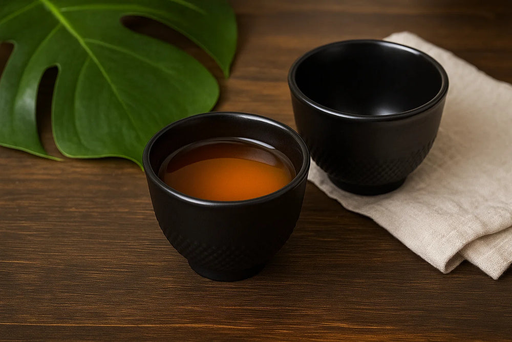 Cookinglife Theekopjes - Gietijzer - Zwart - 2 stuks