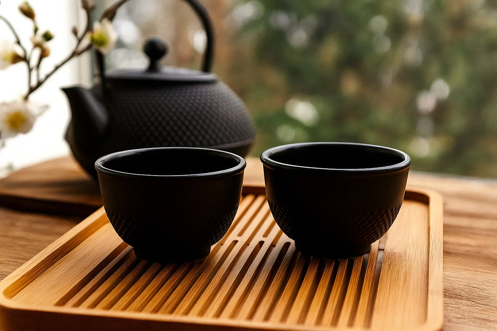 Cookinglife Theekopjes - Gietijzer - Zwart - 2 stuks