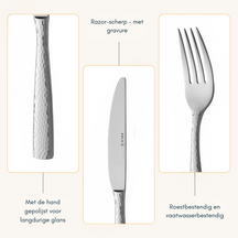 Sola Bestekset Aura - 18/10 RVS  - 24 delig / 6 personen