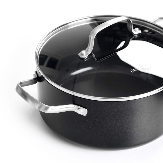 GreenPan Kookpan met deksel - Copenhagen - Zwart - ø 24 cm / 5.2 liter