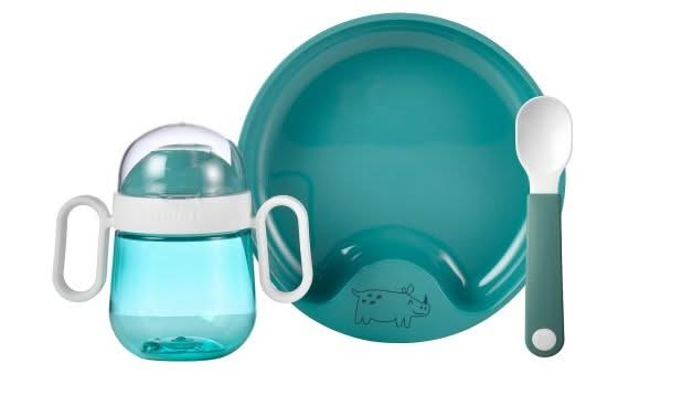 Mepal Vaisselle bébé Mio Deep Turquoise 3 pièces