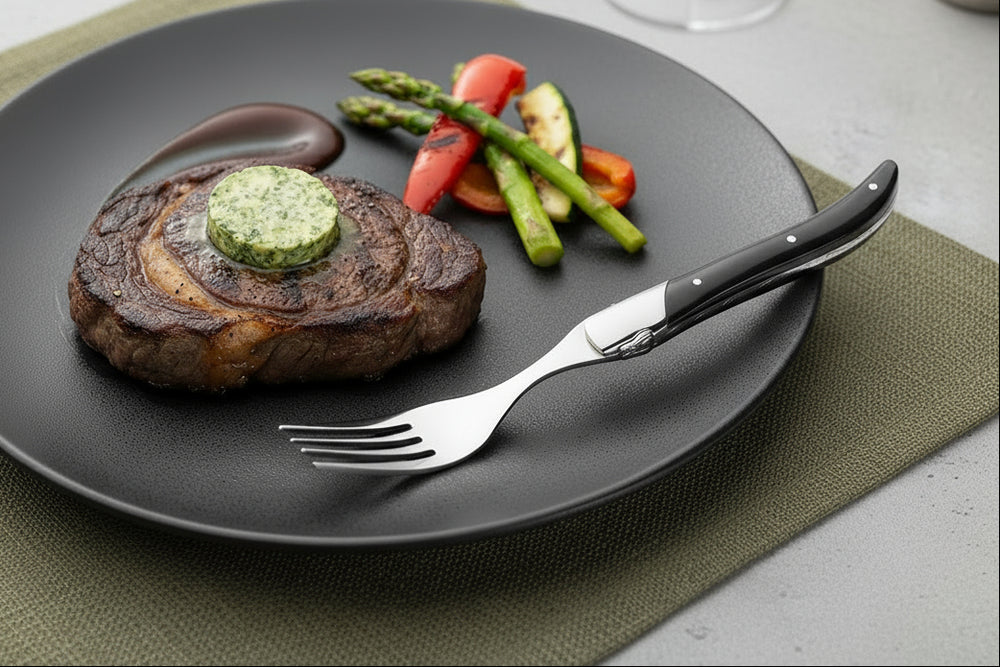 Blackwell Steakbestek Laguiole - Steakmessen & Steakvorken - Pakkahout - 12 Stuks