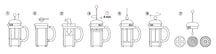 Bodum Cafetière - Caffettiera - French Press met Kunststof Deksel 3 Kops - 350 ml