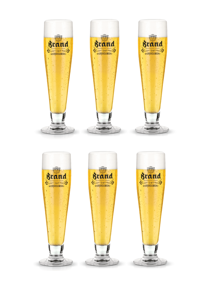 Verre à bière de marque Pils sur pied 250 ml - 6 pièces