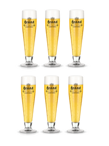 Brand Bierglazen Pils op Voet - 250 ml - 6 stuks