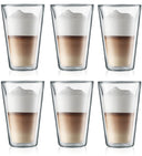 Bodum Dubbelwandige latte macchiato glazen Canteen - gepatenteerd ventiel - 400 ml - 6 stuks