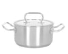 Demeyere - Batterie de cuisine 4 pièces (Casserole ø 18 / 20 / 24 cm + Casserole ø 18 cm) + Couvercles Classic 3 - Inox