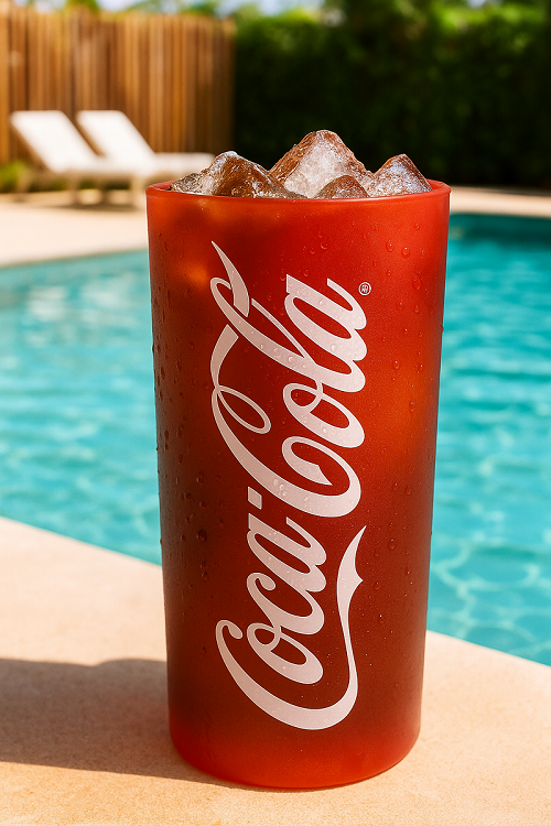 Coca Cola Glazen - Longdrinkglazen - Frisdrankglazen - Frozen - Rood 270 ml - 6 Stuks