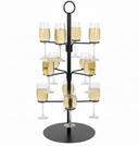Cookinglife Cocktail boom voor 12 Glazen – Cocktail Tree & Etagère – Glasstandaard Serveertoren – Zwart