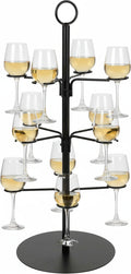 Cookinglife Etagere voor Cocktails - Cocktailboom - Cocktailtree - Geschikt voor 12 glazen - Zwart
