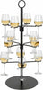 Cookinglife Etagere voor Cocktails - Cocktailboom - Cocktailtree - Geschikt voor 12 glazen - Zwart